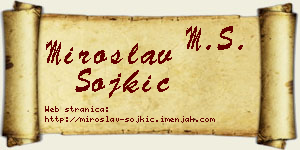 Miroslav Sojkić vizit kartica